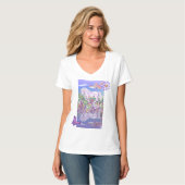 T-shirt Un paradis mauve (Devant entier)