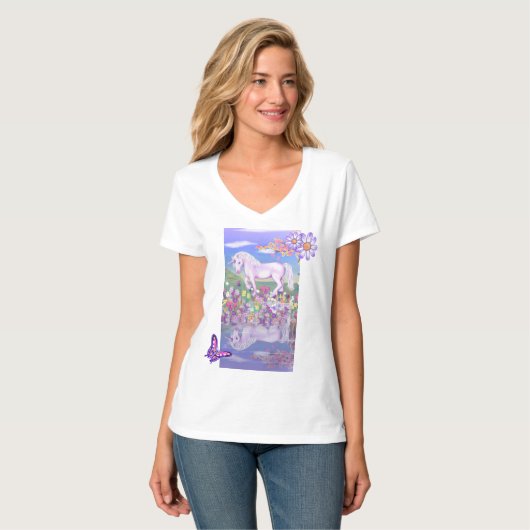 T-shirt Un paradis mauve (Devant entier)