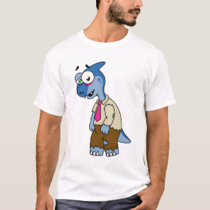 T-shirt Un Parasaurolophus Caricaturé En Zombie.