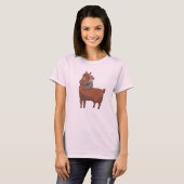 T-shirt Un paresseux à cheval sur Llama (Devant entier)