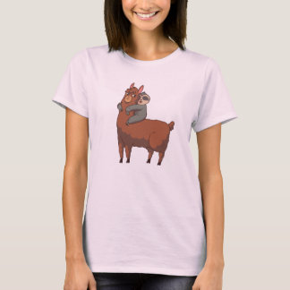 T-shirt Un paresseux à cheval sur Llama