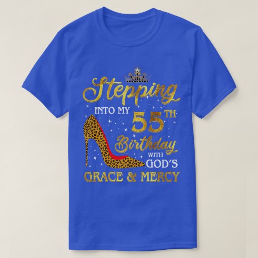 T-shirt Un pas dans mon 55e anniversaire Cadeaux filles fe (Design devant)