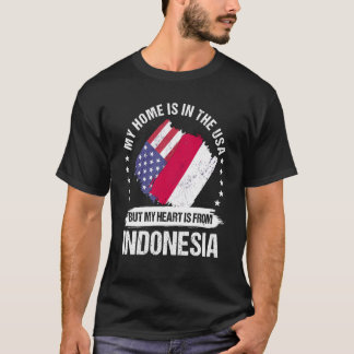 T-shirt Un patriote indonésien américain a grandi fière de
