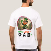 T-shirt Un père chanceux - Pot de plaisir de Leprechaun (Dos)
