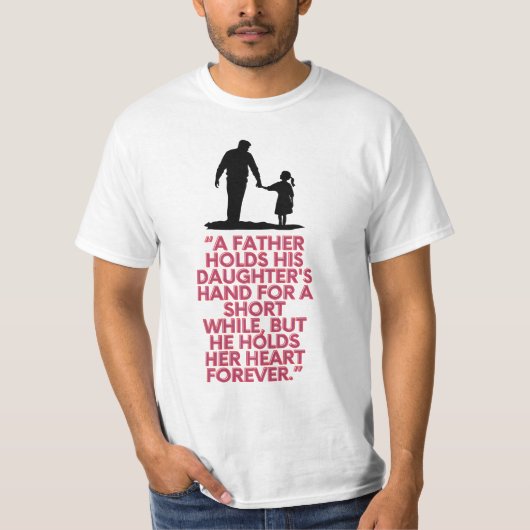 T-shirt Un père tient la main de sa fille (Devant)