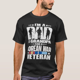 T-shirt Un Père Un Grand-Père Et Un Vétéran De Guerre Coré
