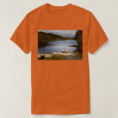 T-shirt Un petit bateau à rames lac Donegal (Design devant)