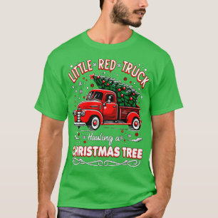 T-shirt Un Petit Camion Rouge Qui Transporte Un Arbre De N