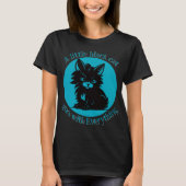 T-shirt Un petit chat noir accompagne Everything V2 (Devant)