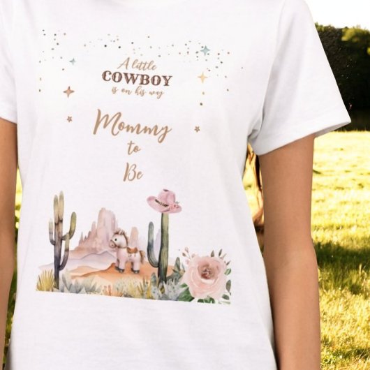 T-shirt Un petit cowboy rustique Wild West Boy Maman pour 