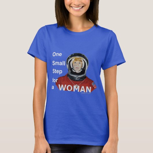 T-shirt Un petit pas pour une femme (Devant)