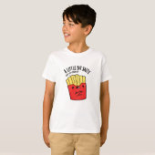 T-shirt Un Petit Peu Salé Fries Funky Pun (Devant entier)