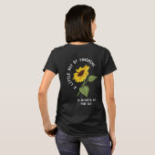 T-shirt Un Petit Rayon De Sunshine Texte Tournesol Noir (Dos entier)