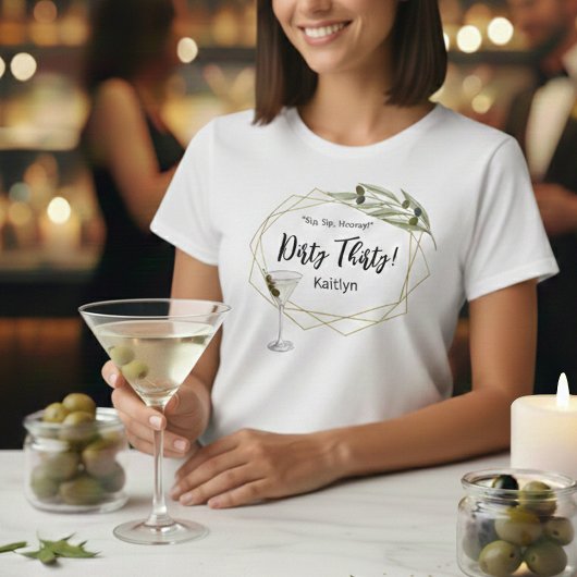 T-shirt Un peu d'amusement Soirée Martini