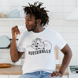 T-shirt Un peu d'écureuil Noir Line Art Unisex