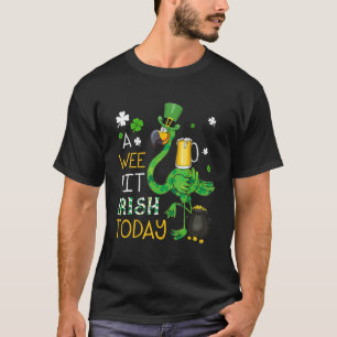 T-shirt Un peu d'irlandais aujourd'hui Flamant rose vert B