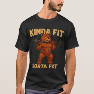 T-shirt Un peu en forme assez gros ours de dessin animé fo