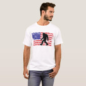 T-shirt Un pied dans un drapeau américain (Devant entier)