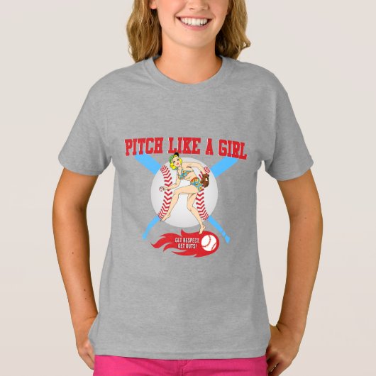 T-shirt Un Pitch Comme Une Fille (Devant)