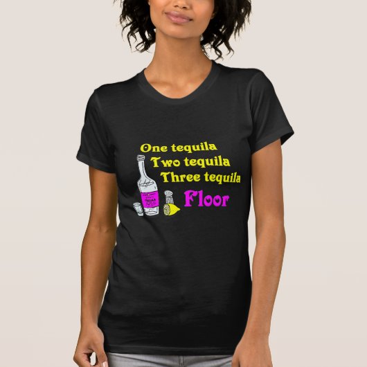 T-shirt Un plancher #2 de tequila de la tequila trois de (Devant)