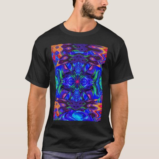 T-shirt Un Poisson, Deux Poissons, Poisson Fou, Poisson Bl (Devant)