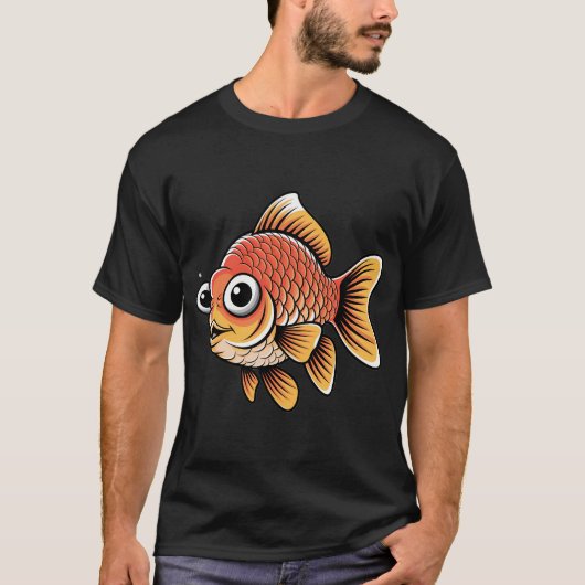 T-shirt un poisson rouge mutant (Devant)