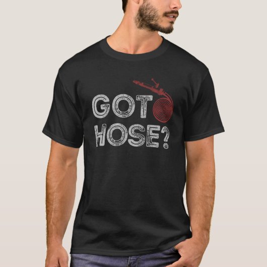T-shirt Un Pompier A Un Trou ? (Devant)
