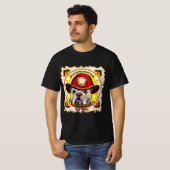 T-shirt Un pompier Bulldog (Devant entier)