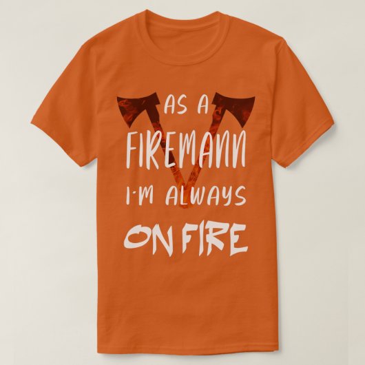 T-shirt Un pompier est toujours en service 2 (Design devant)