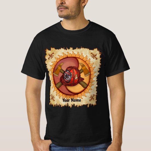 T-shirt Un pompier Yin Yang (Devant)