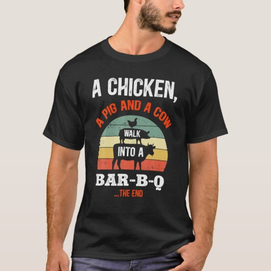 T-shirt Un Poulet Un Cochon (Devant)
