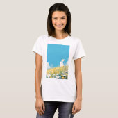 T-shirt Un pré de lapin blanc (Devant entier)