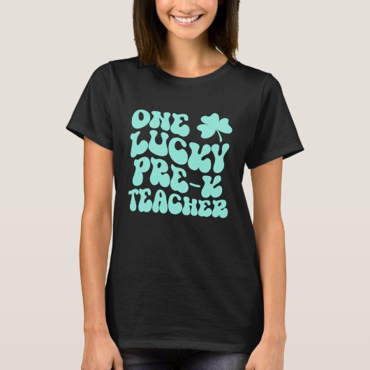 T-shirt Un Pré K chanceux enseignant de la Saint Patrick E (Devant)