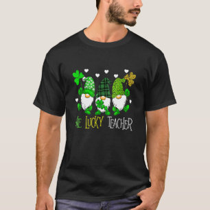 T-shirt Un Professeur Chanceux Irlandais Gnome Leopard Pat