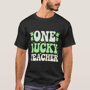 T-shirt Un professeur chanceux professeur rétro groovy Sai