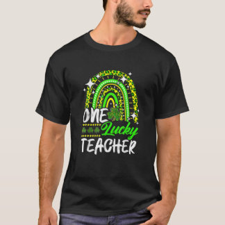 T-shirt Un Professeur chanceux Rainbow Joyeux St Patrick J