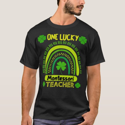 T-shirt Un professeur chanceux Rainbow School St Patricku2 (Devant)