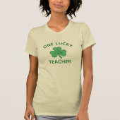 T-shirt Un professeur chanceux Saint-Patrick Shamrock Vert (Devant)