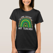 T-shirt Un professeur chanceux Saint Patrick's Day Rainbow (Devant)