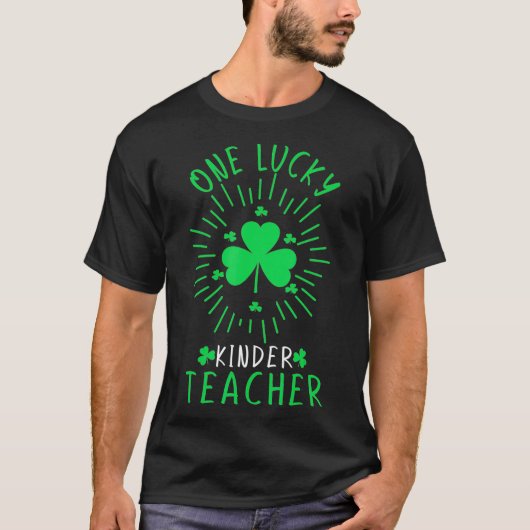 T-shirt Un professeur de Kinder Lucky Rainbow Leopard Luck (Devant)