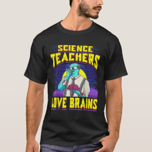 T-shirt Un professeur de sciences cerveaux Halloween Zombi