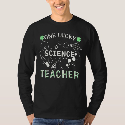T-shirt Un professeur de sciences chanceux Funny St Patric (Devant)