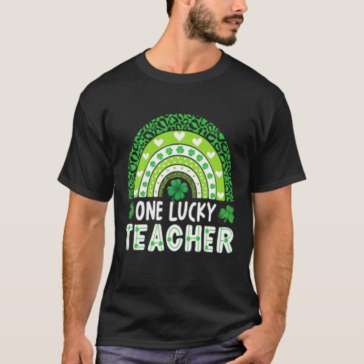 T-shirt Un Professeur Heureux Rainbow School St Patrick’S  (Devant)