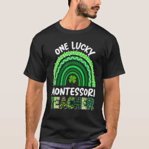 T-shirt Un Professeur Lucky Montessori Rainbow Leopard Pat