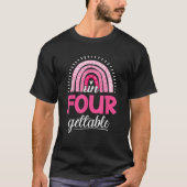 T-shirt Un Quatre Gettable Anniversaire 4 Ancien Arc-en-ci (Devant)