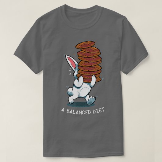 T-shirt Un régime équilibré Cookie Loss Baking Weight Loss (Design devant)