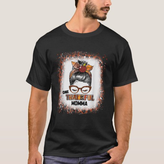 T-shirt Un Remerciant Momma Chute Costume Feuille Automne (Devant)