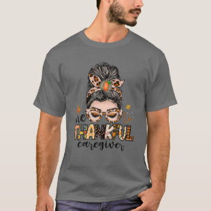 T-shirt Un Remerciement Guerrier Messy Bun Women Fall Than