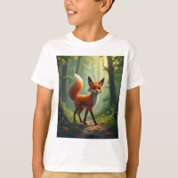 Un renard mystique errant dans la forêt