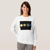T-shirt Un rendu d'artiste comparant naines brunes 2 (Devant entier)